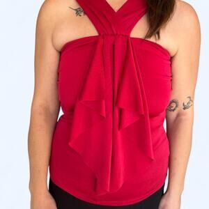 Dark fuscia y2k going out top women's size XS